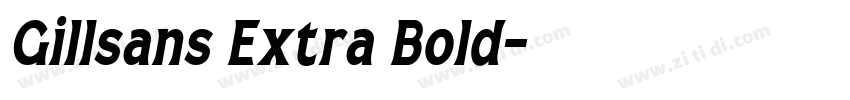 Gillsans Extra Bold字体转换